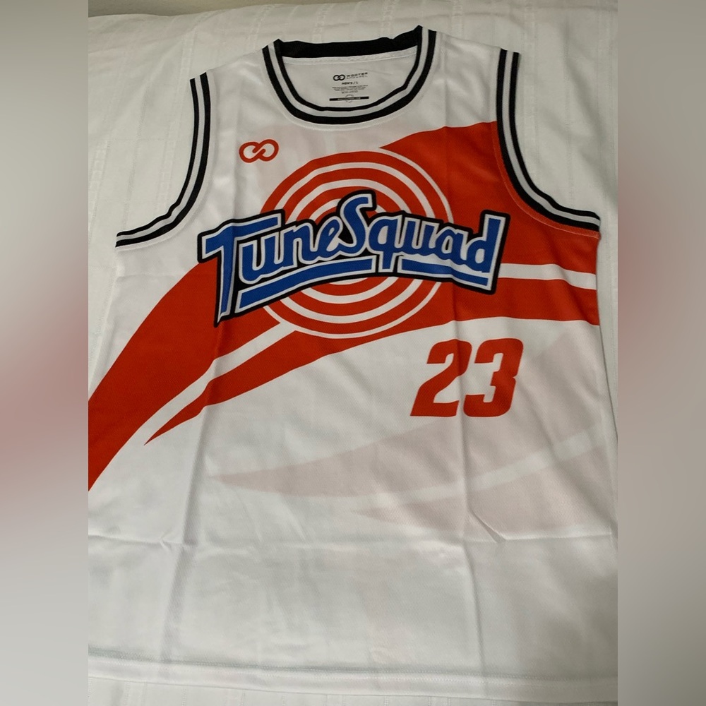 Tune Squad Basketball Red, White, Blue Large Jersey 23